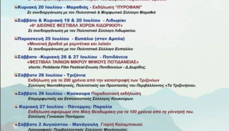 ΔΗΜΟΣ ΔΩΡΙΔΑΣ – ΕΚΔΗΛΩΣΕΙΣ 2025 Β